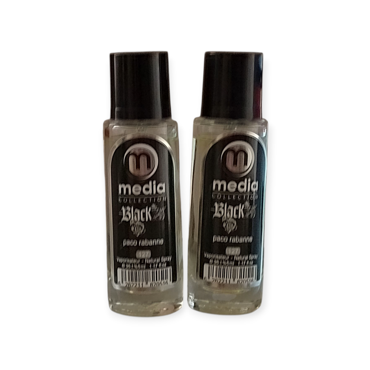 ادکلن جیبی مردانه مدیا مدل بلک ایکس اس پاکو رابانو 35 میل