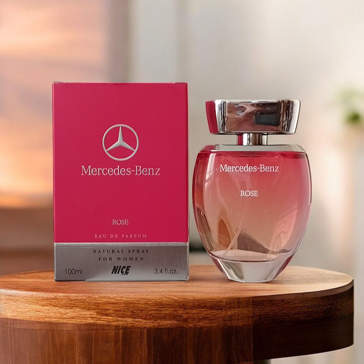 ادکلن زنانه نایس مدل مرسدس بنز رز حجم 100 میلی لیتر