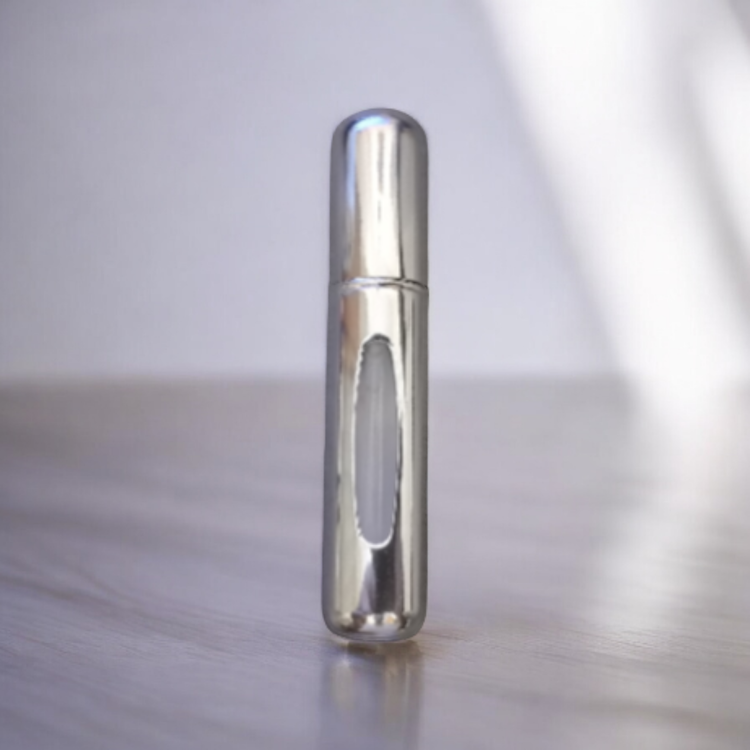 اتومایزر ( ظرف نگهدارنده عطر و ادکلن اتومات ) رنگ نقره ای حجم 10 میلی لیتر