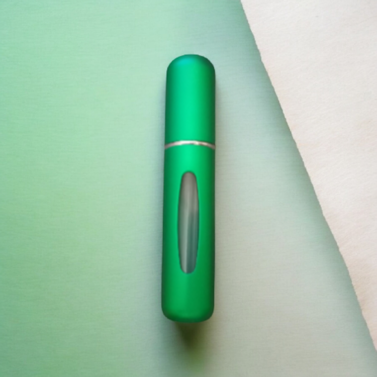 اتومایزر ( ظرف نگهدارنده عطر و ادکلن اتومات ) رنگ سبز حجم 10 میلی لیتر