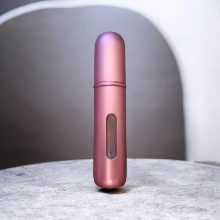 اتومایزر ( ظرف نگهدارنده عطر و ادکلن اتومات ) رنگ صورتی حجم 5 میلی لیتر